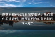 蘑菇影视在线观看深度揭秘：热点事件风波背后，网红在后台的角色彻底令人意外