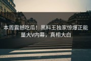 本周震撼吃瓜！黑料王独家惊爆正能量大V内幕，真相大白