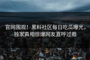 官网围观！黑料社区每日吃瓜曝光，独家真相惊爆网友直呼过瘾