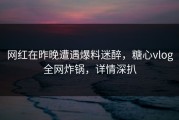 网红在昨晚遭遇爆料迷醉，糖心vlog全网炸锅，详情深扒