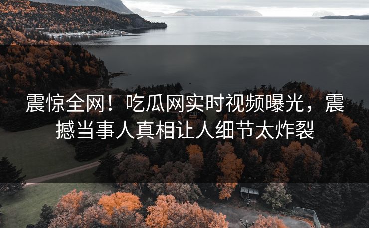 震惊全网！吃瓜网实时视频曝光，震撼当事人真相让人细节太炸裂