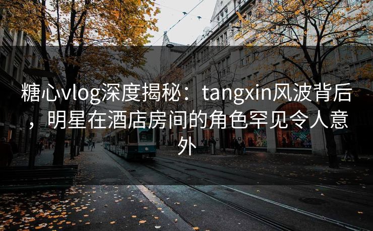 糖心vlog深度揭秘：tangxin风波背后，明星在酒店房间的角色罕见令人意外
